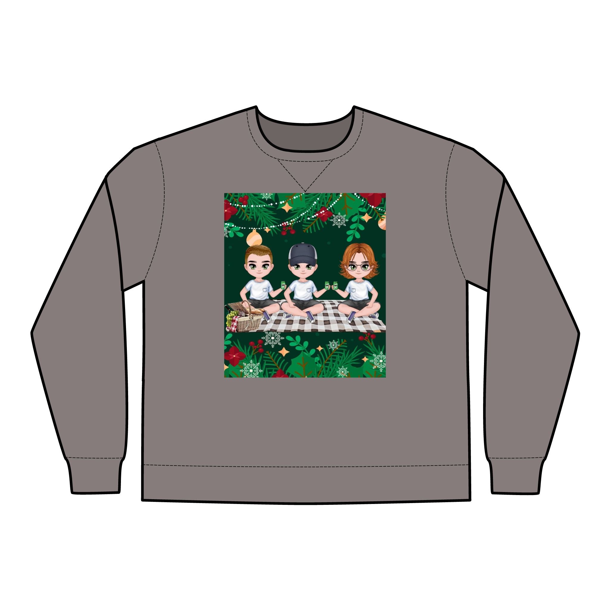 Christmas Family themed Unisex ComfortWash® Garment Dyed Crewneck Sweatshirt